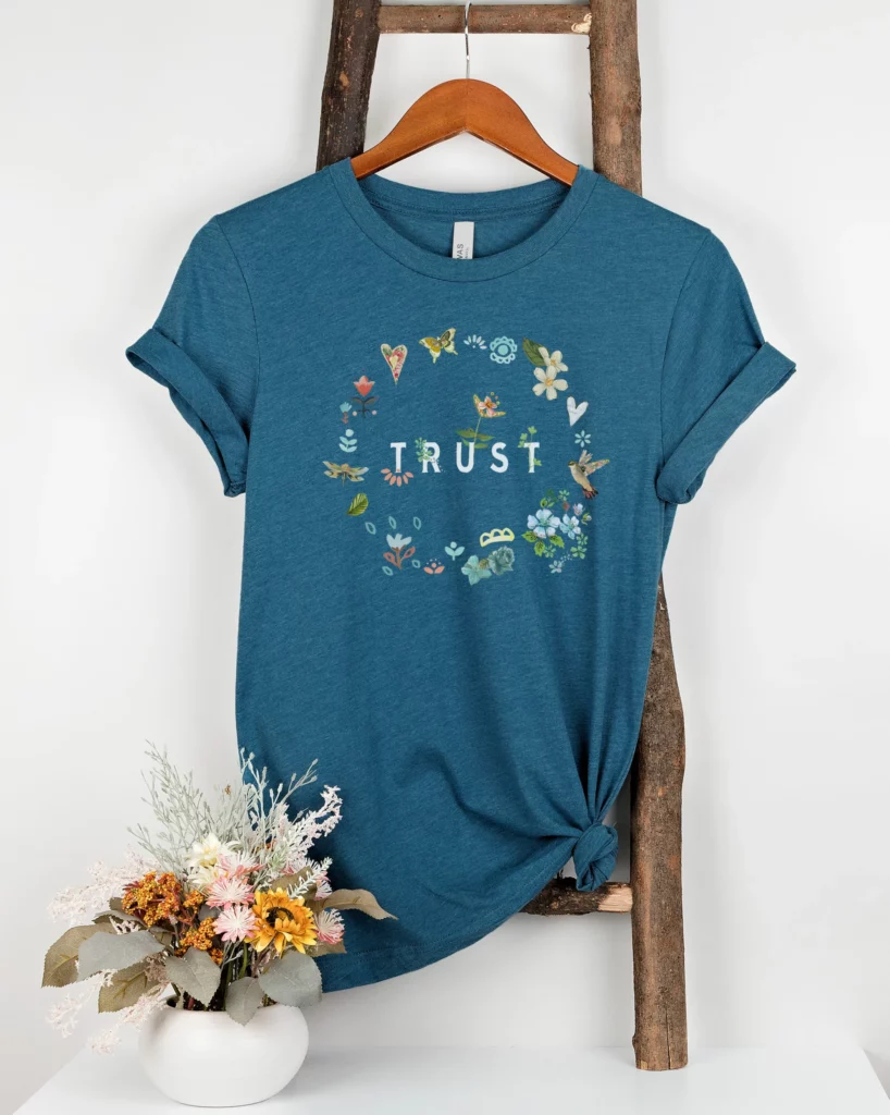 Bella Canvas Heather Teal rustic spring shirt