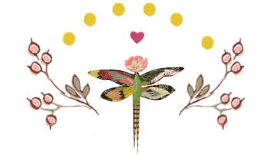 Colorful dragonfly illustration