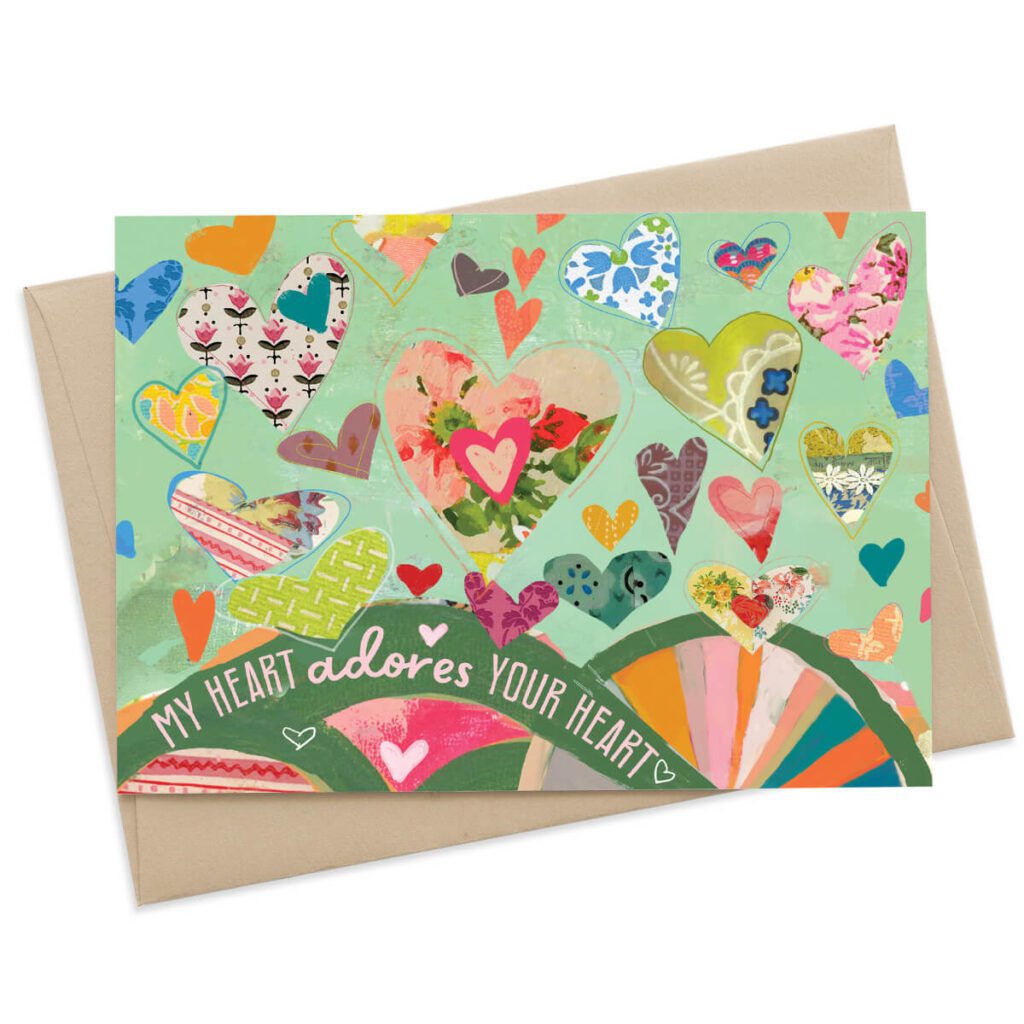 Kelly Rae Roberts My Heart Adores Your Heart greeting card